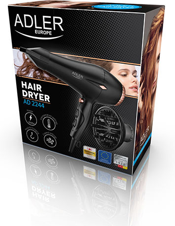 Adler Πιστολάκι Μαλλιών 2000W Black Bronze