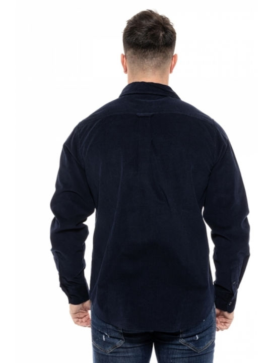 Splendid Men's Shirt Long Sleeve Cotton Navy Blue