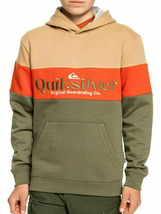 Quiksilver Kinder Sweatshirt mit Kapuze und Taschen Beige Beach to School