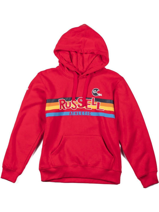 Russell Athletic Kids Sweatshirt with Hood and Pocket Red