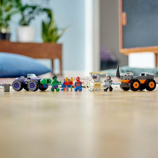 LEGO Spider-Man Hulk vs. Rhino Truck Showdown για 4+ Ετών