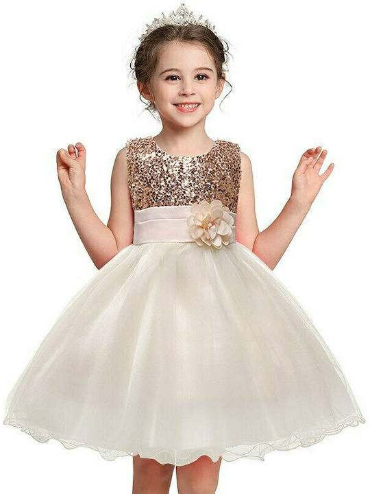 Children's Dress Sleeveless Gold