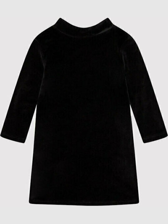 Children's Dress Long Sleeve Velvet Black