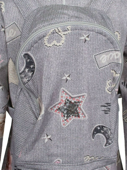 Children's Dress Long Sleeve Set with Accessories Gray