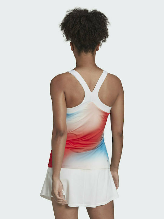 Adidas Melbourne Tennis Printed Y-Tank Femeie Sport Bluză Fără mâneci Roșie