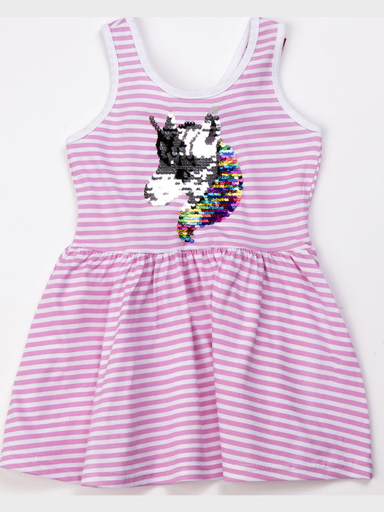 Kinderkleid Ärmellos Rosa