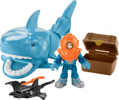 Imaginext Καρχαρίο-Όχημα Με Δύτη Sunken Treasure Shark 19.05cm