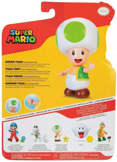 Jakks Pacific Super Mario: Green Toad Φιγούρα 10εκ.
