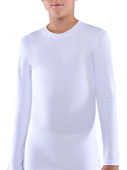 Helios Παιδική Ισοθερμική Μπλούζα για Αγόρι Λευκή