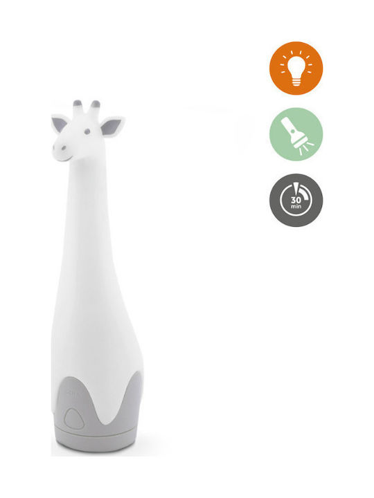 Zazu Kids Decorative Lamp Gina Giraffe with Color Changes White