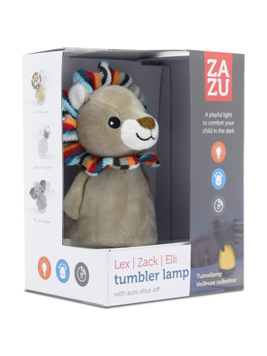 Zazu Φωτάκι Νυκτός Lex Λιονταράκι USB Μπεζ με Αισθητήρα