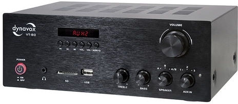 Dynavox VT-80 Ολοκληρωμένος Ενισχυτής Hi-Fi Stereo 160W/4Ω 207466 Μαύρος