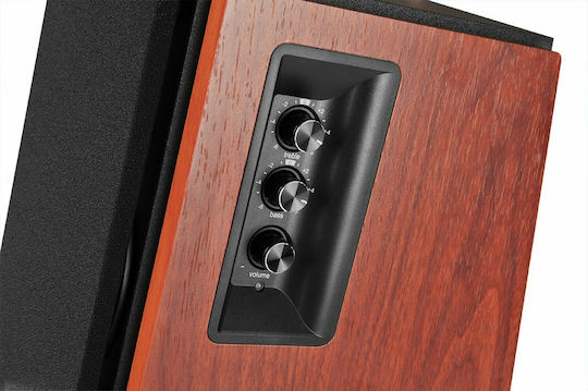 Edifier R1700BT Αυτοενισχυόμενα Ηχεία με Bluetooth 66W (Ζεύγος) Καφέ