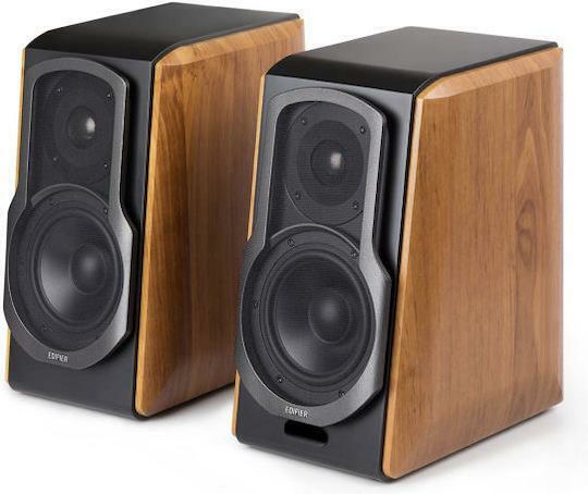 Edifier S1000MKII Αυτοενισχυόμενα Ηχεία με Bluetooth 120W (Ζεύγος) Καφέ