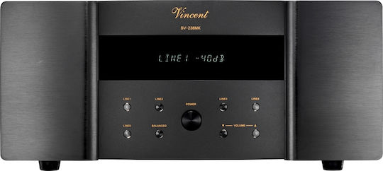 Vincent Ολοκληρωμένος Ενισχυτής Hi-Fi Stereo 400W/4Ω 200W/8Ω SV-238 MK Μαύρος