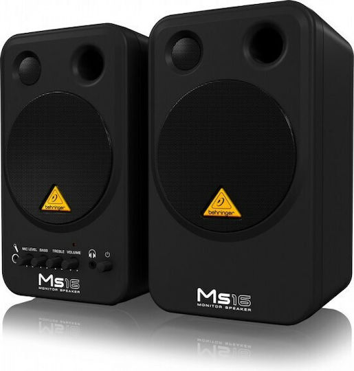 Behringer MS-16 Studio Monitor Lautsprecher 4" 16W Paar Schwarze