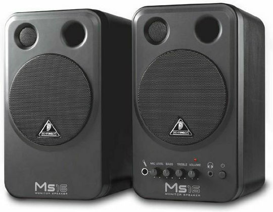 Behringer MS-16 Studio Monitor Lautsprecher 4" 16W Paar Schwarze