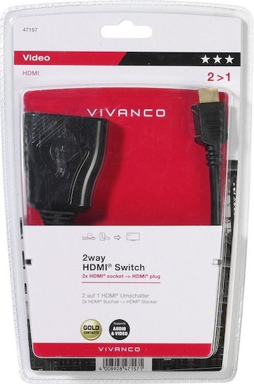 Vivanco 2 Inputs/1 Output HDMI Switch 47157