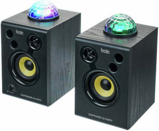 Hercules Monitor 32 Party Ηχεία Studio Monitor 3" 30W (Ζεύγος) Μαύρα