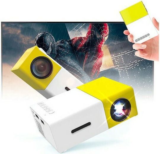 Factory YG-300 Mini Projector LCD Λάμπας LED με Ενσωματωμένα Ηχεία