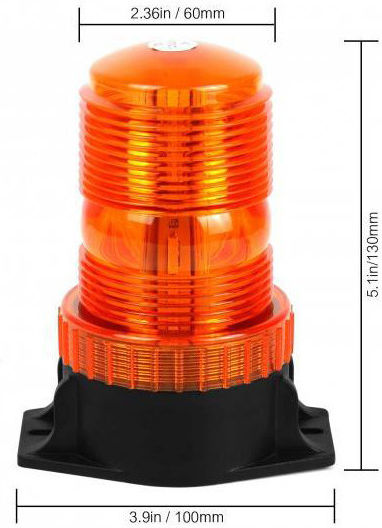 Προειδοποιητικός Φάρος LED 12V - Πορτοκαλί