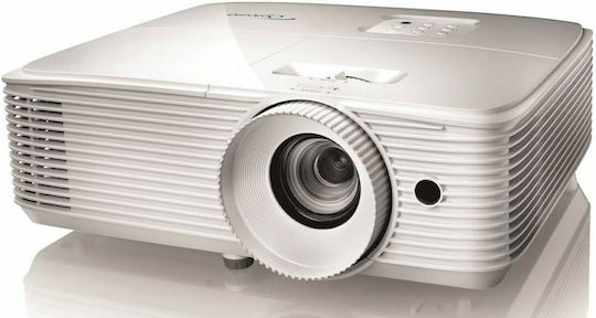 Optoma EH334 3D Проектор DLP Full HD Обикновена лампа с вградени високоговорители Бял