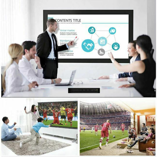 Clever CleverCinema V5 Mini Projector DLP (DMD) Standard Lamp with Wi-Fi and Built-in Speakers Black