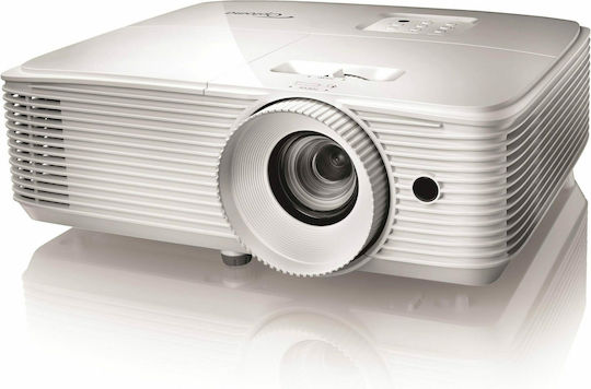 Optoma EH334 3D Проектор DLP Full HD Обикновена лампа с вградени високоговорители Бял
