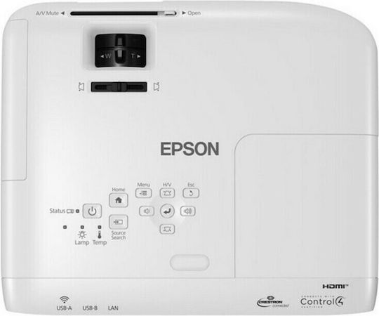 Epson EB-W49 V11H983040 Проектор LCD HD LED лампа с вградени високоговорители Бял