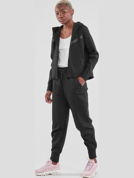 Tech Fleece Παντελόνι Φόρμας με Λάστιχο Μαύρο