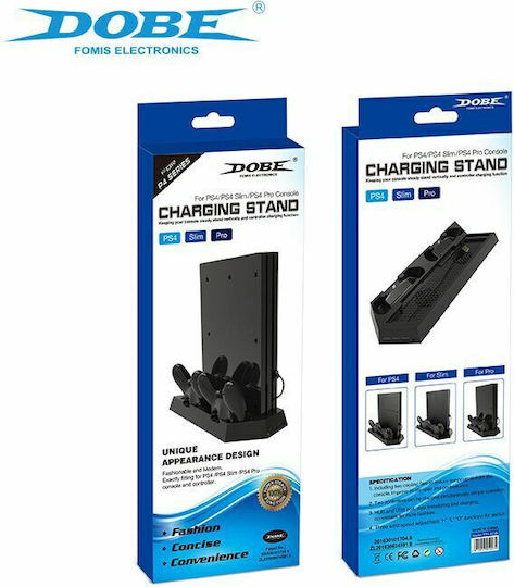 Dobe PS4 / Slim Charging & Cooling Stand Charging Station for 2 controllers PS4 Black