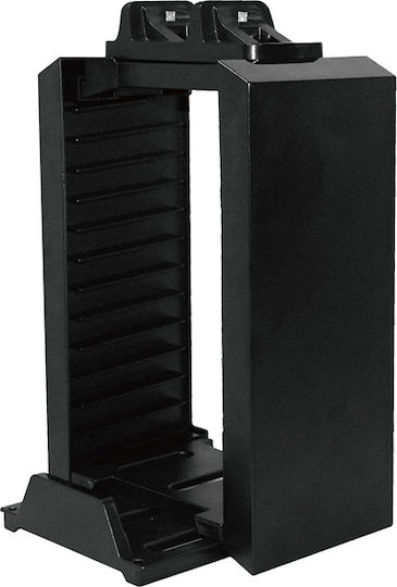 Dobe Tower Stand & Twin Charging Docking Station Charging Station for 2 controllers PS3 / PS4 / XBOX 360 / XBOX One Black