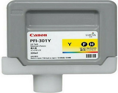 Canon PFI-301 InkJet Printer Ink Yellow (1489B001)