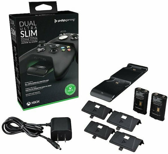 PDP Dual Ultra Slim Charge system Βάση Φόρτισης για 2 χειριστήρια Xbox Series X/S Μαύρη 049-009-EU
