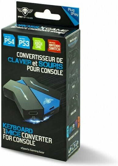 Spirit of Gamer Адаптер За Игри Cross SOG-CONV1 USB Hub За PS3 / PS4 / XBOX Един / Превключвател Черен