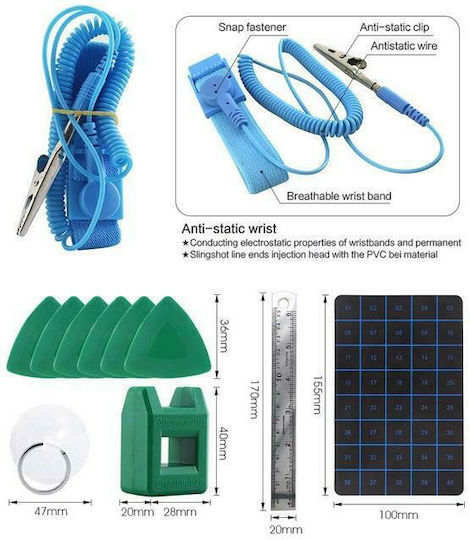 Best BST-118 Werkzeugsatz für Mobiltelefon-Reparaturwerkzeuge 67Stück BST-118