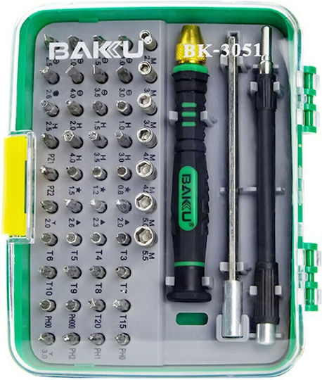 Baku BK-3051 Schraubenzieher für Mobiltelefon-Reparaturwerkzeuge 51Stück BK-3051