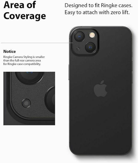 Ringke Styling Протектор за камера Метална рамка Черно за iPhone 13 / 13 мини