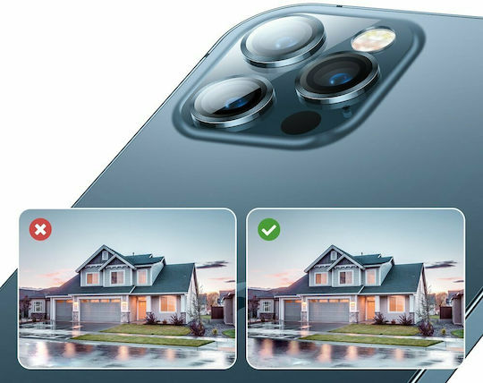 Joyroom Protector Shining Series Προστασία Κάμερας Tempered Glass Μπλε για το iPhone 12 mini