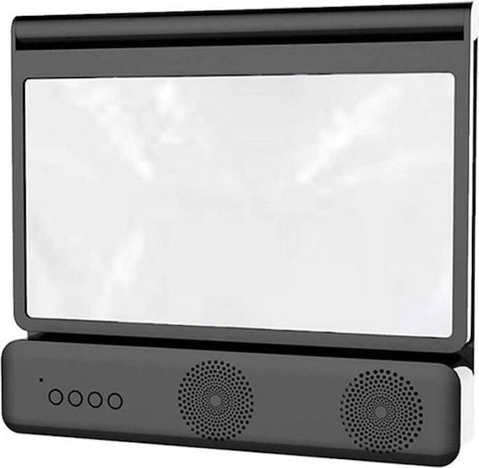 Phone Screen Magnifier F12 with Bluetooth Speaker in Black color