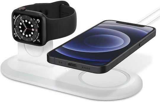 Spigen Magfit Pad Duo Charger Stand Λευκό