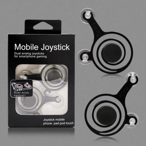 Mobile Gaming Triggers Dual Stick Joystick in Black color