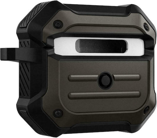 Spigen Tough Armor Silicone Case with Keychain Gunmetal for Apple AirPods 3