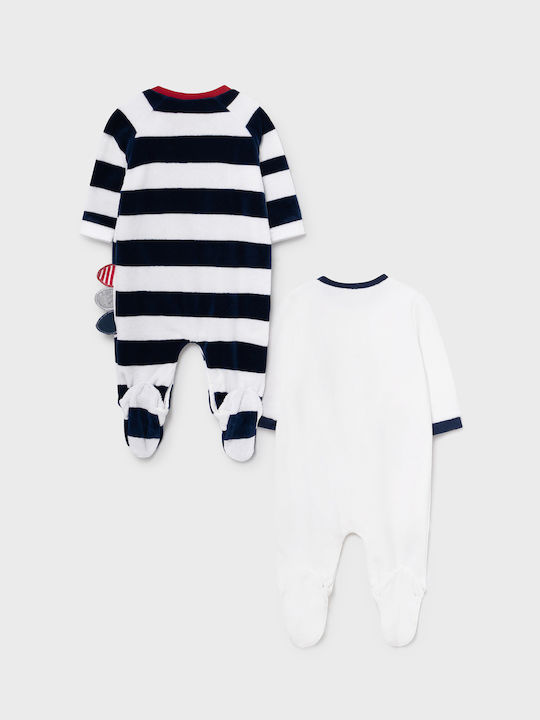 Mayoral Baby Bodysuit Set Long-Sleeved Velvet Multicolour