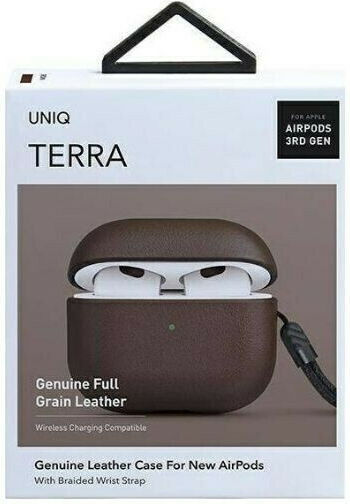 Uniq Terra Θήκη Δερμάτινη σε Καφέ χρώμα για Apple AirPods 3