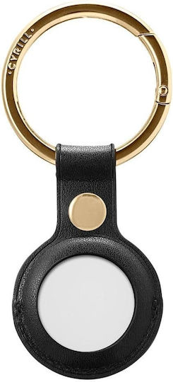 Spigen Cyrill Basic Θήκη Μπρελόκ Δερμάτινη για AirTag σε Μαύρο χρώμα