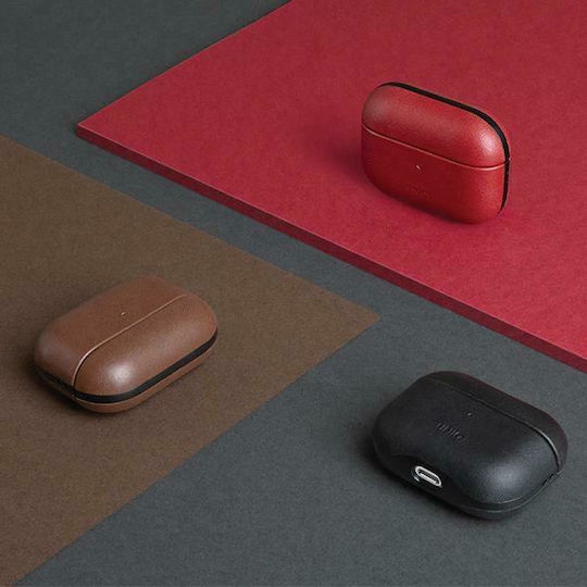 Uniq Terra Θήκη Δερμάτινη σε Κόκκινο χρώμα για Apple AirPods Pro