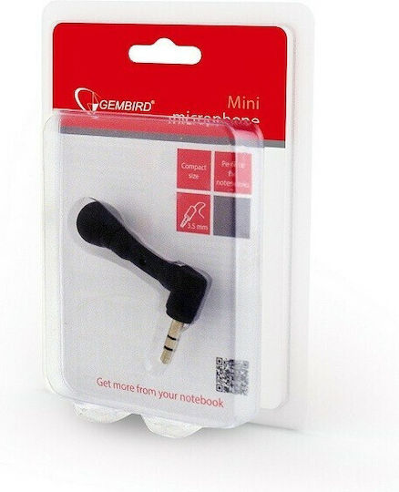 Gembird MIC-203 Δυναμικό Микрофон 3.5mm Щипка за Мобилен в Черен Цвят