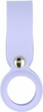 Slide Keychain Θήκη Μπρελόκ Σιλικόνης για AirTag σε Μωβ χρώμα