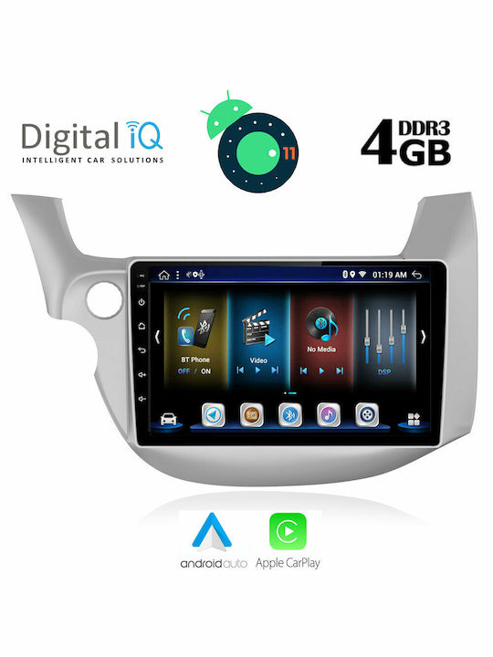 Digital IQ Car-Audiosystem für Honda Jazz 2008-2012 (Bluetooth/USB/AUX/WiFi/GPS/Apple-Carplay) mit Touchscreen 10.1"